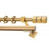 Κουρτινόξυλο διπλό οβάλ ορο ματ Zogometal Prestige collection PR0473 Φ25mm
