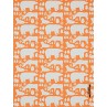 Ύφασμα παιδικό με το μέτρο Zoo orange 2-4098