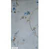 Ύφασμα σταμπάτο εμπριμέ Nicole blue 2-4263