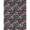 Ύφασμα velvet εμπριμέ με το μέτρο 2-4651 Atzeko Black 2218