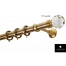 Κουρτινόξυλο Zogometal Crystal Asfour μονό ορο ματ CR0434 Φ35mm