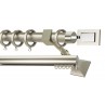 Κουρτινόξυλο διπλό οβάλ νίκελ ματ Zogometal Prestige collection PR4017 Φ25mm