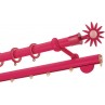 Κουρτινόξυλο διπλό με σιδηρόδρομο Φούξια-Ροζ Color Pop Zogometal Φ25mm CP4054