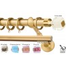 Κουρτινόξυλο διπλό οβάλ ορο ματ Zogometal Prestige collection PR4058 Φ25mm Murano
