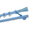 Κουρτινόξυλο διπλό με σιδηρόδρομο Γαλάζιο-Γκρι Color Pop Zogometal Φ25mm CP4110