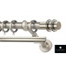 Κουρτινόξυλο διπλό οβάλ νίκελ ματ Zogometal Prestige collection PR4117 Φ25mm Asfour
