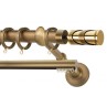 Κουρτινόξυλο διπλό οβάλ μπρονζέ Zogometal Prestige collection PR4122 Φ25mm