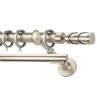 Κουρτινόξυλο διπλό οβάλ νίκελ ματ Zogometal Prestige collection PR4122 Φ25mm