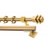 Κουρτινόξυλο διπλό οβάλ ορο ματ Zogometal Prestige collection PR4124 Φ25mm