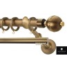 Κουρτινόξυλο διπλό οβάλ μπρονζέ Zogometal Prestige collection PR4126 Φ25mm Asfour
