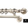 Κουρτινόξυλο διπλό οβάλ νίκελ ματ Zogometal Prestige collection PR4126 Φ25mm Asfour