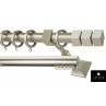 Κουρτινόξυλο διπλό οβάλ νίκελ ματ Zogometal Prestige collection PR4131 Φ25mm Asfour