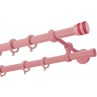 Κουρτινόξυλο διπλό με σωλήνα Ροζ-Φούξια Color Pop Zogometal Φ25-20mm CP4132