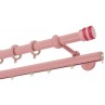 Κουρτινόξυλο διπλό με σιδηρόδρομο Ροζ-Φούξια Color Pop Zogometal Φ25mm CP4132