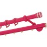 Κουρτινόξυλο διπλό με σιδηρόδρομο Φούξια-Ροζ Color Pop Zogometal Φ25mm CP4132