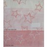 Κουρτίνες σετ γάζα με το μέτρο Stars pink 5991