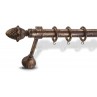 Κουρτινόξυλο μονό by Enis Forged koukounara 870838 rust-bronze
