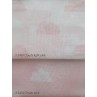 Κουρτίνες σετ γάζα με το μέτρο Clouds pink 5992