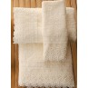 νυφικές πετσέτες με δαντέλα 3 τεμ. Viopros εκρού σχ.9