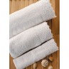 Πετσέτες σετ 3 τεμ. με δαντέλα Viopros Νο9 λευκές 