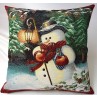 Χριστουγεννιάτικα διακοσμητικά μαξιλάρια χιονάνθρωπος χωρίς γέμισμα 45x45cm 