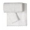 Πετσέτες σετ 3 τεμ. με δαντέλα Viopros Νο4 λευκές